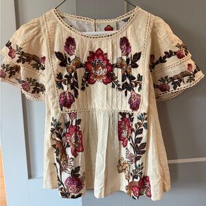 Brand new with tags Farm Rio blouse. 100% cotton.